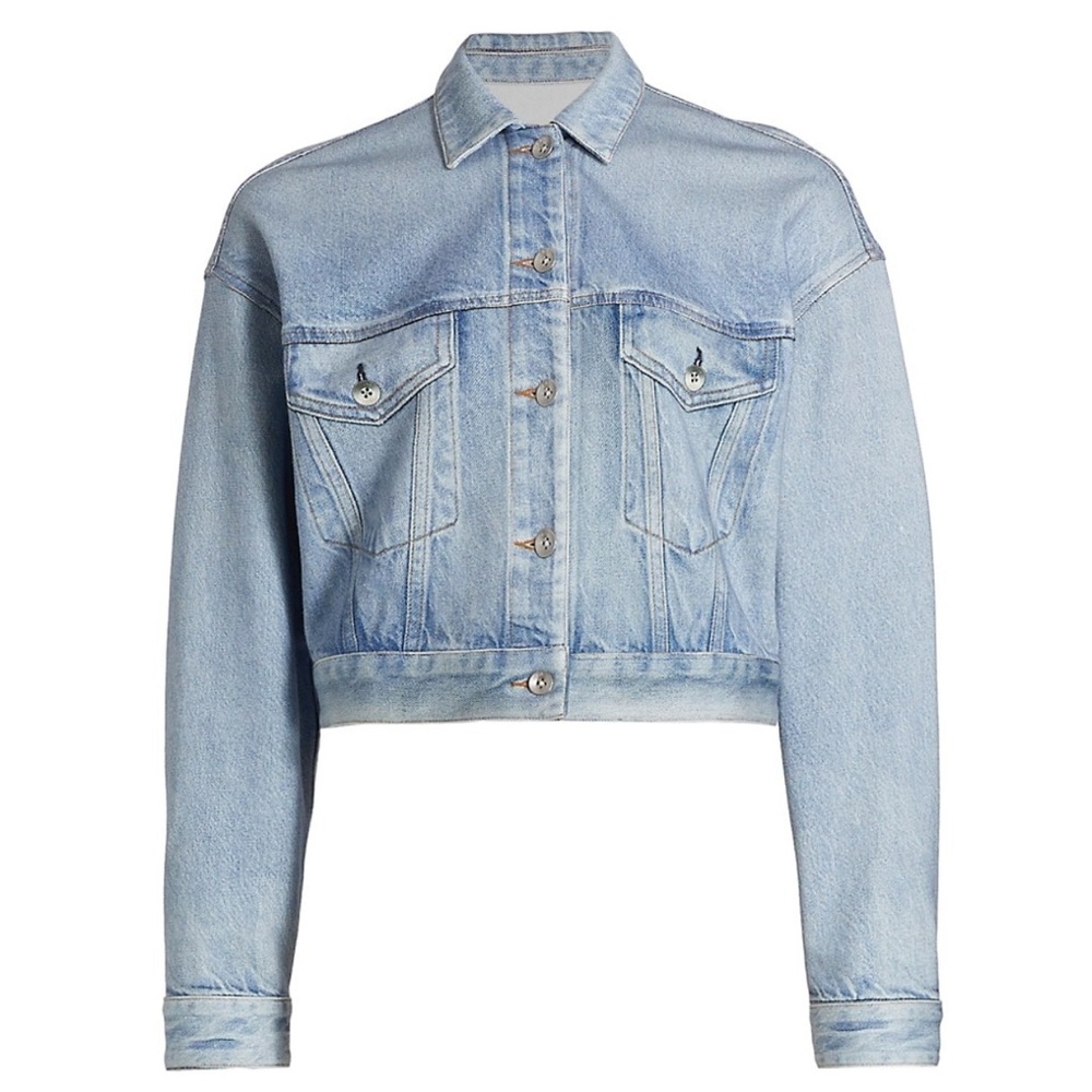Rag and Bone liquid miramar cropped jacket